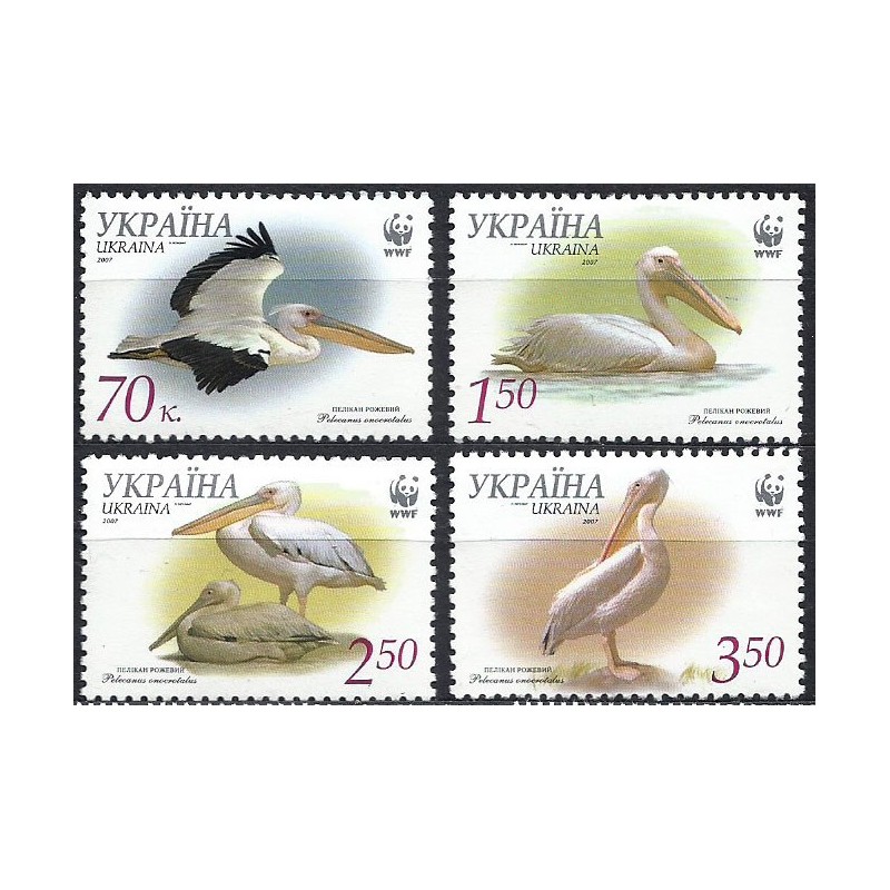 Ukraina 2007, WWF: ptak pelikan **