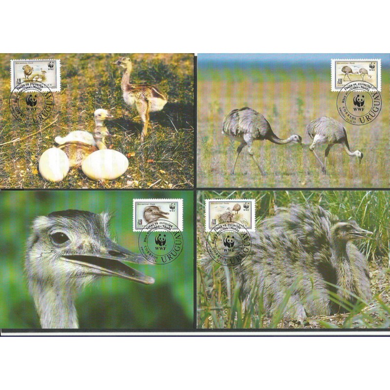 Urugwaj 1993, WWF: ptak nandu. Karty maksimum
