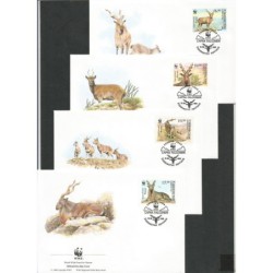 Uzbekistan 1995, WWF: koza śruboroga. FDC