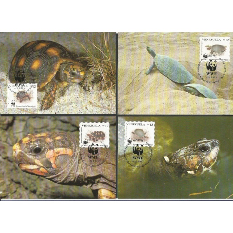 Wenezuela 1992, WWF: żółw. Karty maksimum
