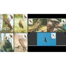 Węgry 1983, WWF: ptaki drapieżne: orzeł, sokół. Karty maksimum