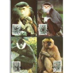 Wietnam 1987, WWF: małpa gibboniec. Karty maksimum