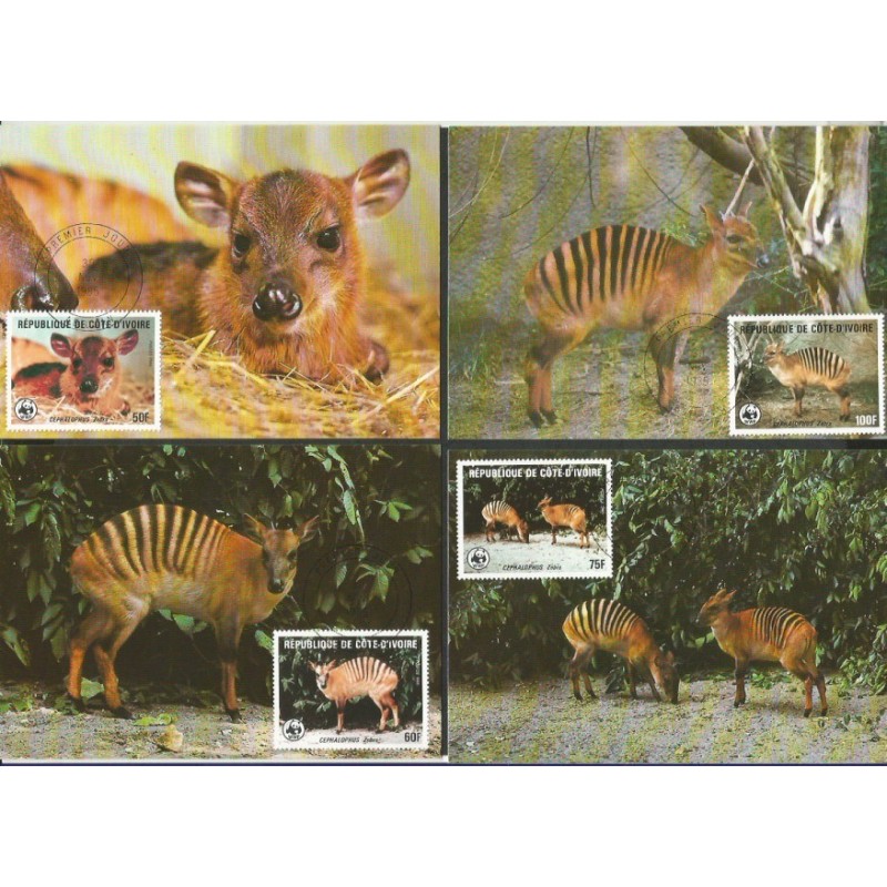 Wybrzeże Kości Słoniowej 1985, WWF: antylopa dujker. Karty maksimum