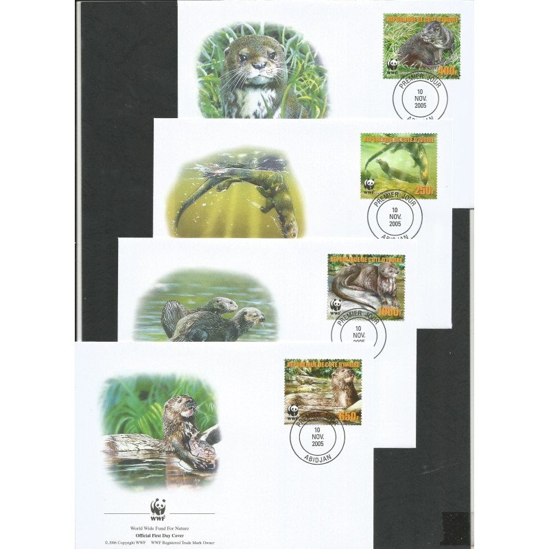 Wybrzeże Kości Słoniowej 2005, WWF: wydra. FDC