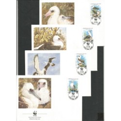 Wyspa Bożonarodzeniowa 1990, WWF: ptak głuptak. FDC