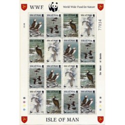 Wyspa Man 1989, WWF: ptaki morskie. Arkusz **