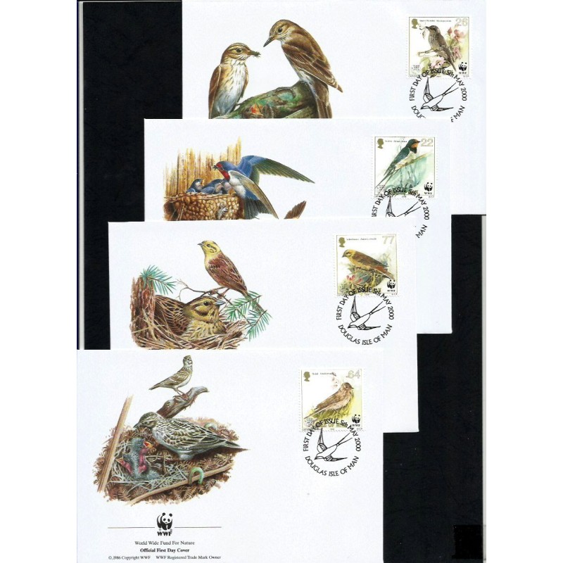 Wyspa Man 2000, WWF: ptaki. FDC