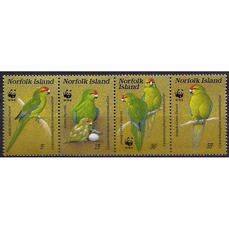 Wyspa Norfolk 1987, WWF: ptaki papugi **