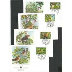 Wyspy Cooka 1989, WWF: ptak monarka. FDC