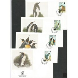 Wyspy Falklandzkie 1991, WWF: ptaki pingwiny. FDC