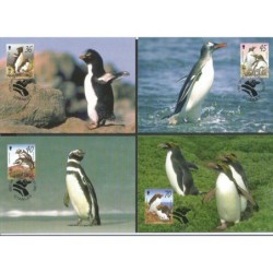 Wyspy Falklandzkie 2002, WWF: ptaki pingwiny. Karty maksimum
