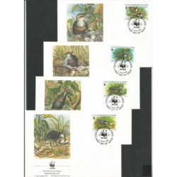 Wyspy Kokosowe 1992, WWF: ptaki. FDC