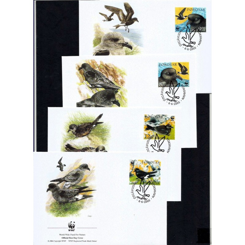 Wyspy Owcze 2005, WWF: ptaki. FDC