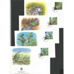 Wyspy Salomona 1993, WWF: ptaki. FDC