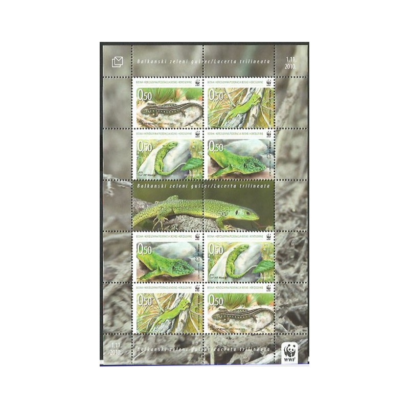 Bośnia 2010, WWF: jaszczurka. Blok **