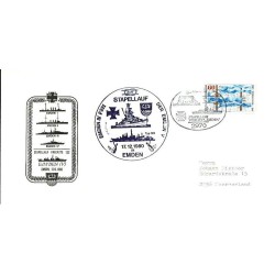 Niemcy 1980, Marynarka wojenna, fregata Emden, wodowanie. Emden