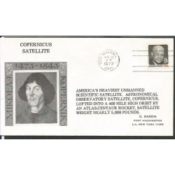 USA 1972, Satelita COPERNICUS, Mikołaj Kopernik. Koperta