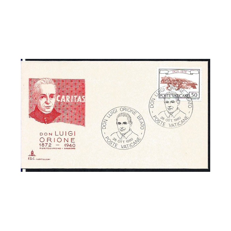 Watykan 1980, Święty Luigi Orione. Koperta