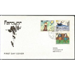 Wyspy Owcze 1979, Dzieci, rysunki, UNICEF. FDC