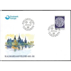 Wyspy Owcze 1997, Unia kalmarska, król Eryk Pomorski. CZ. SŁANIA . FDC