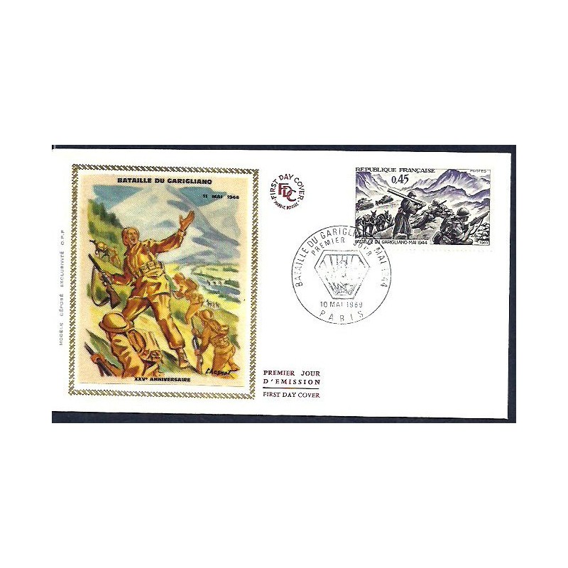 Francja 1969, II wojna, bitwa pod Garigiliano. FDC