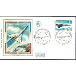 Francja 1969, Samolot, concorde. FDC
