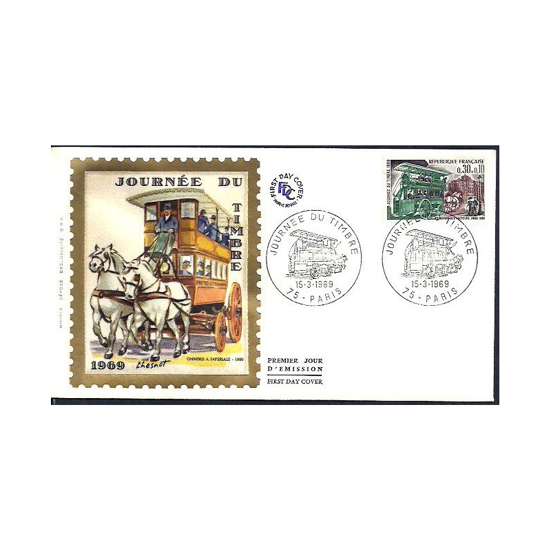 Francja 1969, Tramwaj konny. FDC Paryż