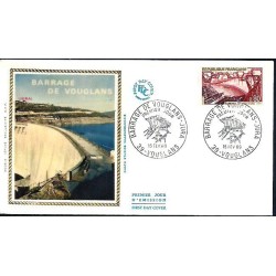 Francja 1969, Zapora wodna, tama, elektrownia. FDC