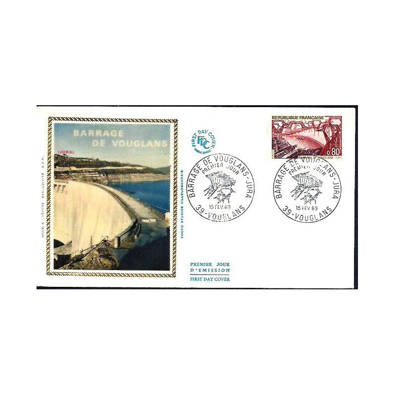 Francja 1969, Zapora wodna, tama, elektrownia. FDC