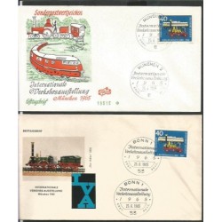 Niemcy 1965, Kolej, lokomotywa. 2 FDC