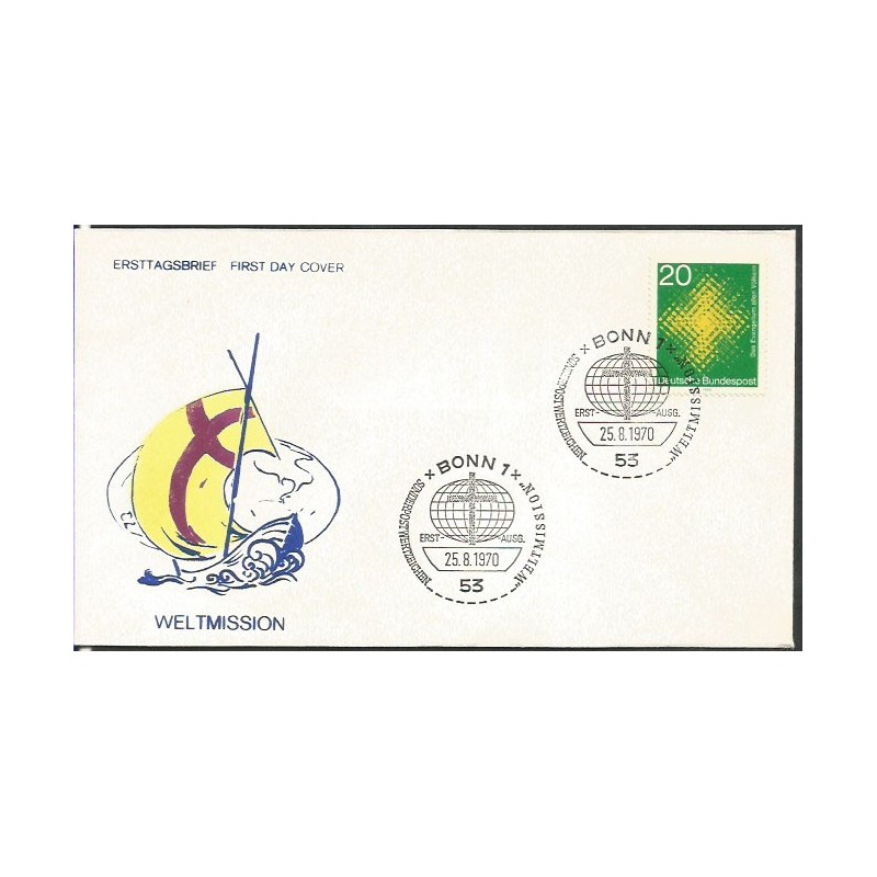 Niemcy 1970, Ewangelia, Biblia. FDC.