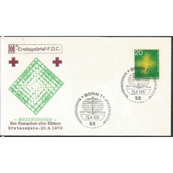 Niemcy 1970, Ewangelia, Biblia. FDC.