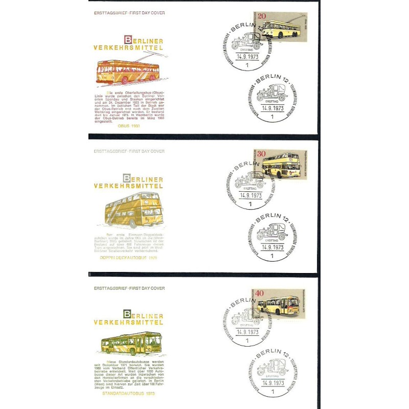 Niemcy 1973, Autobus, autobusy. FDC