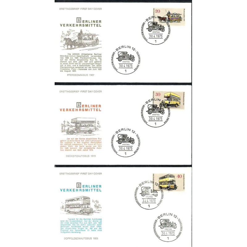 Niemcy 1973, Autobus, autobusy. FDC