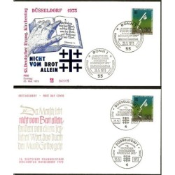Niemcy 1973, Ewangelicy, reformacja, religia. 2 FDC