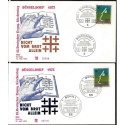 Niemcy 1973, Ewangelicy, reformacja, religia. 2 FDC