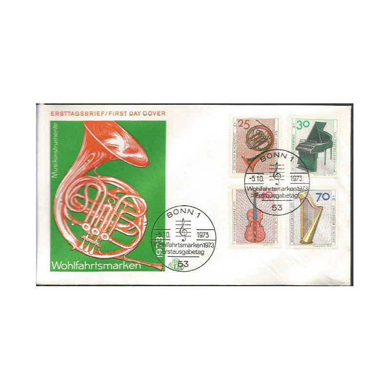 Niemcy 1973, Muzyka, instrumenty. FDC