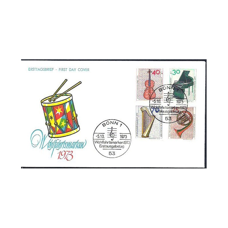 Niemcy 1973, Muzyka, instrumenty. FDC