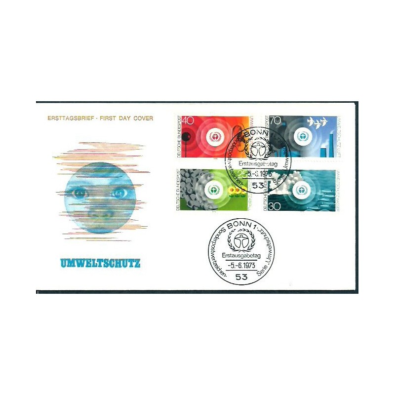 Niemcy 1973, Ochrona przyrody, natura, żywioły. FDC