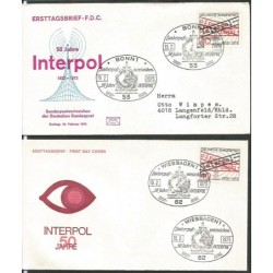 Niemcy 1973, Policja, interpol. 2 FDC