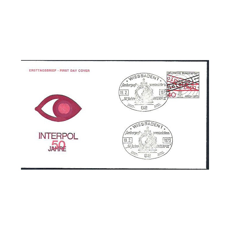 Niemcy 1973, Policja, interpol. FDC