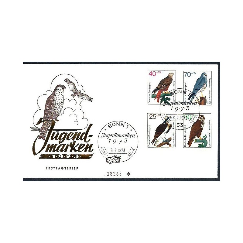 Niemcy 1973, Ptaki. FDC