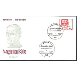 Niemcy 1973, Święty Maksymilian Kolbe, Auschwitz. FDC