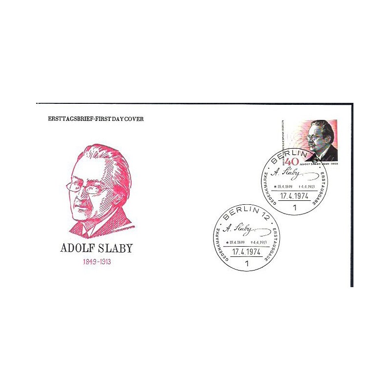 Niemcy 1974, A. Slaby, elektronika, matematyka. FDC