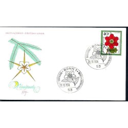 Niemcy 1974, Kwiaty, Boże Narodzenie. FDC