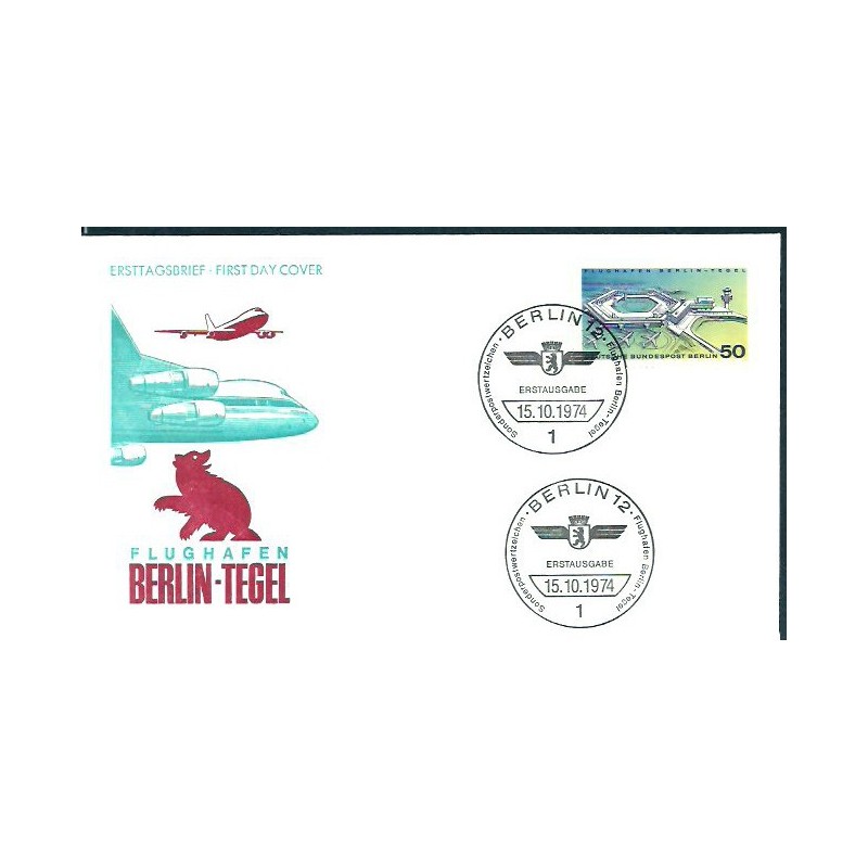 Niemcy 1974, Lotnisko Tegel. FDC