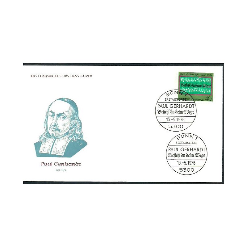 Niemcy 1976, Muzyka, P. Gerhardt. FDC