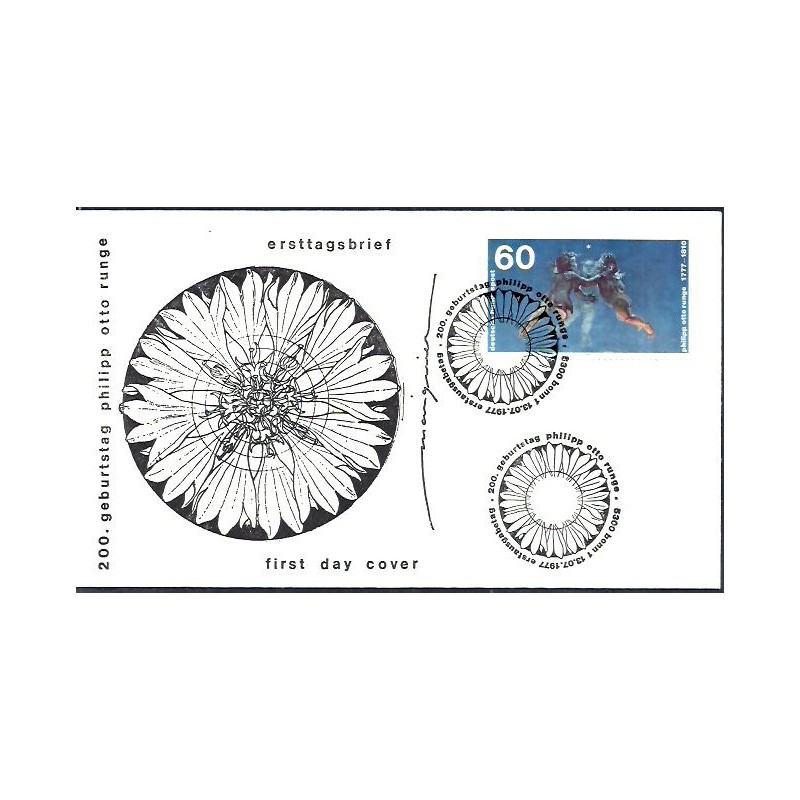 Niemcy 1977, O. Runge, malarstwo. FDC