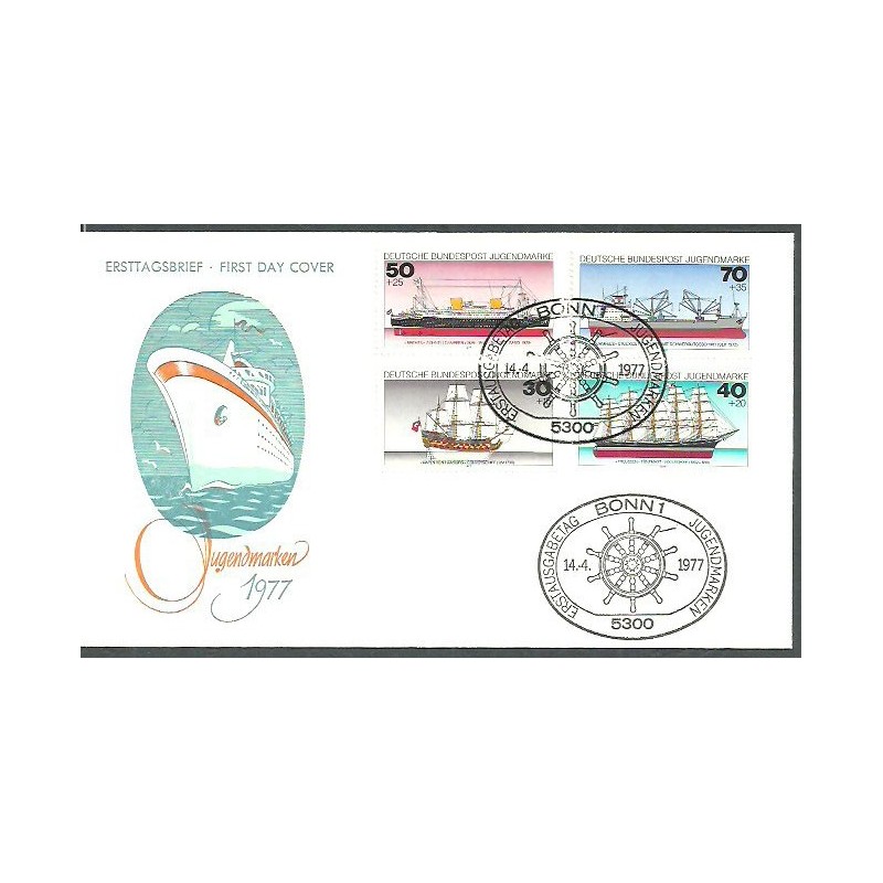 Niemcy 1977, Statki, marynistyka. FDC