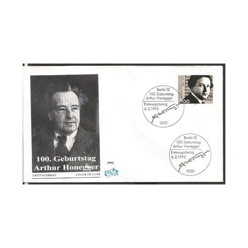 Niemcy 1992, A. Honegger, muzyka. FDC